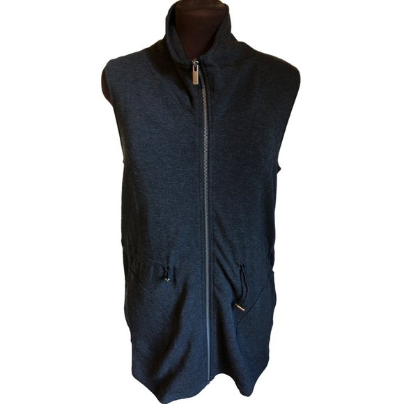 Cable & Gauge Athletic Med Vest Tunic, Zippered, Dark Grey ,Draw Cord, Pockets - Picture 1 of 7
